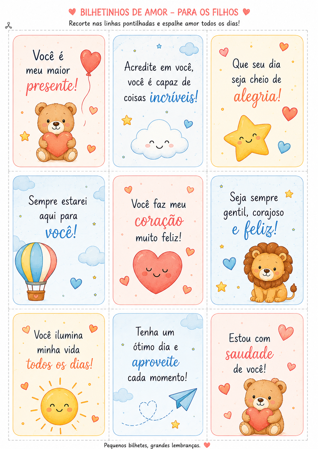 Bilhetinhos de Amor — amostra 1