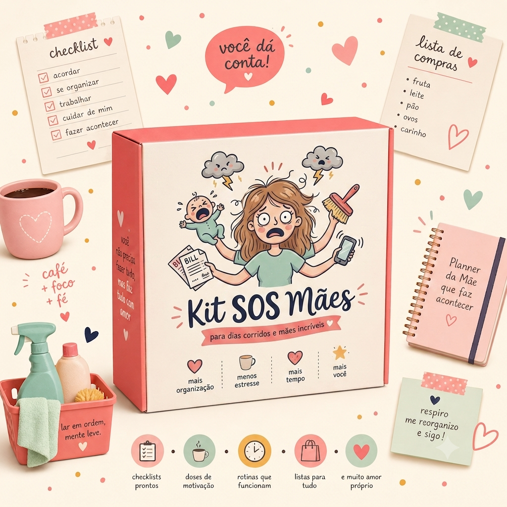 Kit SOS Mãe — caixa com todos os materiais